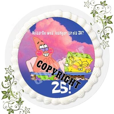 ich Fondant Tortenaufleger Tortenbild Geburtstag Spongebob BUNT 25er Geburtstag ich Fondant Tortenaufleger Tortenbild Geburtstag Spongebob BUNT 25er Geburtstag