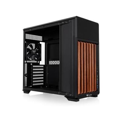 Thermaltake TR300 WS Mid Tower Gehäuse ATX Case Front‑PSU Design 3mm Tempered Glass Bis zu 360‑mm AIO Support 8× 120‑mm Lüfter USB‑C Holz‑Akzente Schwarz Thermaltake TR300 WS Mid Tower Gehäuse ATX Case Front‑PSU Design 3mm Tempered Glass Bis zu 360‑mm AIO Support 8× 120‑mm Lüfter USB‑C Holz‑Akzente Schwarz