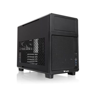 Thermaltake TR200 Black Micro ATX PC-Gehäuse Vorinstallierter 120 mm Lüfter 360 mm AIO Support LCD Kit kompatibel Funktionelle Frontblende Thermaltake TR200 Black Micro ATX PC-Gehäuse Vorinstallierter 120 mm Lüfter 360 mm AIO Support LCD Kit kompatibel Funktionelle Frontblende