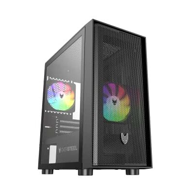 Oversteel Aeris Gaming PC Gehäuse kompatibel mit Micro ATX und ITX Boards, 2 120mm RGB Lüfter, Mesh Front, 2 Staubfilter, gehärtetes Seitenglas, USB 3.0, Schwarz Oversteel Aeris Gaming PC Gehäuse kompatibel mit Micro ATX und ITX Boards, 2 120mm RGB Lüfter, Mesh Front, 2 Staubfilter, gehärtetes Seitenglas, USB 3.0, Schwarz