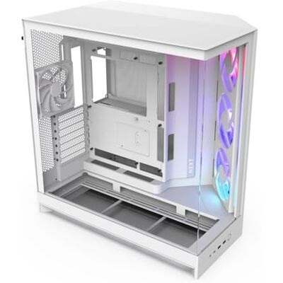 NZXT H9 Flow RGB (2025) – Großes Dual-Kammer ATX Mid-Tower Airflow PC-Gehäuse – Enthält 1 x 420mm RGB-Lüftereinheit & 1 x 120mm Lüfter – 420mm Radiatorunterstützung – Gehärtetes Glas – Weiß NZXT H9 Flow RGB (2025) – Großes Dual-Kammer ATX Mid-Tower Airflow PC-Gehäuse – Enthält 1 x 420mm RGB-Lüftereinheit & 1 x 120mm Lüfter – 420mm Radiatorunterstützung – Gehärtetes Glas – Weiß