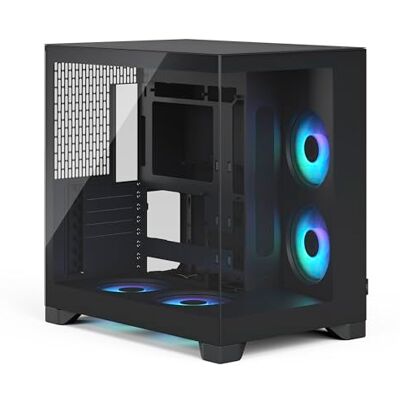 Fractal Design Pop 2 Vision Black RGB PC‑Gaming‑Gehäuse mit Panoramaglas – Dual‑Kammer‑Design – 4 RGB‑Reverse‑Lüfter – ATX/E‑ATX/mATX/ITX Fractal Design Pop 2 Vision Black RGB PC‑Gaming‑Gehäuse mit Panoramaglas – Dual‑Kammer‑Design – 4 RGB‑Reverse‑Lüfter – ATX/E‑ATX/mATX/ITX