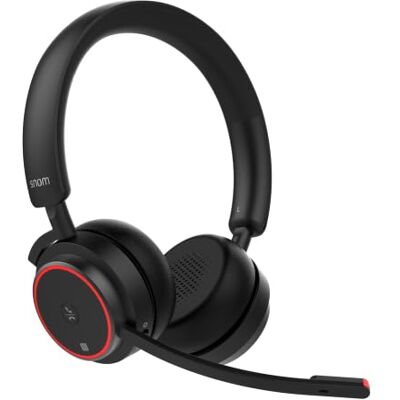 Snom A350D Headset, BT Duo Over-Ear, Passiv NC, USB-C Kabellos, Schwarz Bluetooth 5.2, 32h Akku, VoIP IP-Telefone & Softphone, Dual-Connect, Binaural Besetztlicht, Home Office, 3 Jahre Garantie Snom A350D Headset, BT Duo Over-Ear, Passiv NC, USB-C Kabellos, Schwarz Bluetooth 5.2, 32h Akku, VoIP IP-Telefone & Softphone, Dual-Connect, Binaural Besetztlicht, Home Office, 3 Jahre Garantie