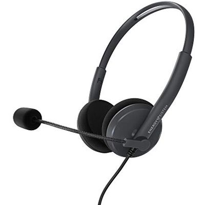 Energy Sistem Headset Office 2 Anthracite (Kopfhörer, Lautstärkeregler, Mikrofon mit einziehbarem Arm) Energy Sistem Headset Office 2 Anthracite (Kopfhörer, Lautstärkeregler, Mikrofon mit einziehbarem Arm)
