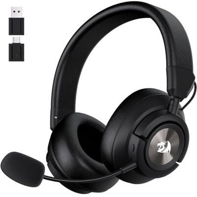 Redragon H889 Gaming Headset Kabellos 4-in-1 51h Akku 2.4G BT USB 3.5mm 51h Akku Laden während Spielen 7.1 Surround 53mm Treiber Redragon H889 Gaming Headset Kabellos 4-in-1 51h Akku 2.4G BT USB 3.5mm 51h Akku Laden während Spielen 7.1 Surround 53mm Treiber