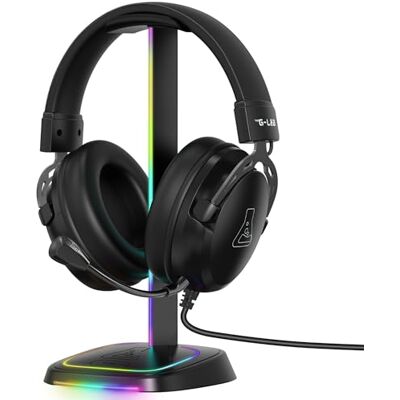 THE G-LAB K-Stand Néon RGB – Headset Halterung mit LED-Beleuchtung RGB Kopfhörerhalter mit ON/Off-Taste und Farbauswahl Gaming Zubehör für Schreibtisch Gamer THE G-LAB K-Stand Néon RGB – Headset Halterung mit LED-Beleuchtung RGB Kopfhörerhalter mit ON/Off-Taste und Farbauswahl Gaming Zubehör für Schreibtisch Gamer