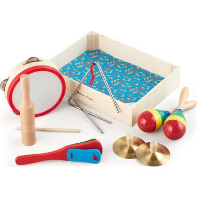 Melissa & Doug Musikinstrumente Set 6 Instrumente in einer Holzbox, für erste musikalische Erfahrungen, für Kinder ab 3 Jahren Melissa & Doug Musikinstrumente Set 6 Instrumente in einer Holzbox, für erste musikalische Erfahrungen, für Kinder ab 3 Jahren