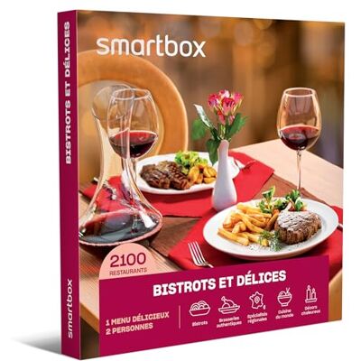 Smartbox Geschenkset für Damen oder Herren Bistro-Geist originelle Geschenkidee 1 köstliche Mahlzeit für 2 Personen Smartbox Geschenkset für Damen oder Herren Bistro-Geist originelle Geschenkidee 1 köstliche Mahlzeit für 2 Personen