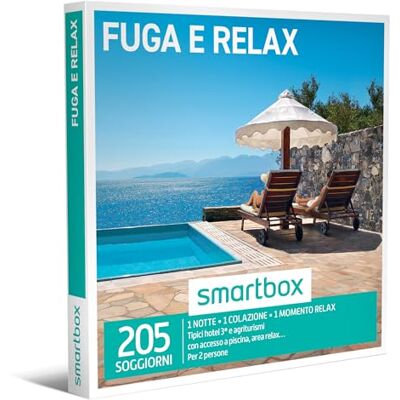 Smartbox Flucht und Entspannung Geschenkbox Paar, 1 Nacht mit Frühstück und 1 Moment Entspannung für 2 Personen, originelle Geschenkideen Smartbox Flucht und Entspannung Geschenkbox Paar, 1 Nacht mit Frühstück und 1 Moment Entspannung für 2 Personen, originelle Geschenkideen
