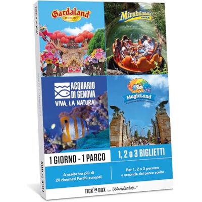 Wonderbox Tick&Box Geschenkbox Multiparks 1 Tag / 1 Park 1 bis 3 Personen 1 bis 3 Tickets für 1 Tag nach Ihrer Wahl aus mehr als 20 Parks in verschiedenen Ländern Wonderbox Tick&Box Geschenkbox Multiparks 1 Tag / 1 Park 1 bis 3 Personen 1 bis 3 Tickets für 1 Tag nach Ihrer Wahl aus mehr als 20 Parks in verschiedenen Ländern