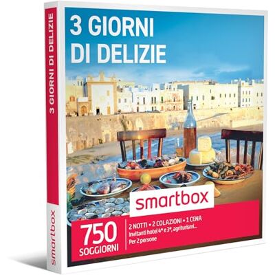 Smartbox Geschenkbox für 3 Tage der Leckereien originelle Geschenkidee 2 Nächte mit Frühstück und 1 Nacht für 2 Personen Smartbox Geschenkbox für 3 Tage der Leckereien originelle Geschenkidee 2 Nächte mit Frühstück und 1 Nacht für 2 Personen