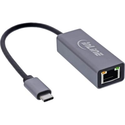InLine USB 3.2 Netzwerkadapter USB-C auf RJ45, Gigabit LAN Adapter für stabile Verbindung, Plug & Play, Aluminium-Gehäuse, 33380Q InLine USB 3.2 Netzwerkadapter USB-C auf RJ45, Gigabit LAN Adapter für stabile Verbindung, Plug & Play, Aluminium-Gehäuse, 33380Q