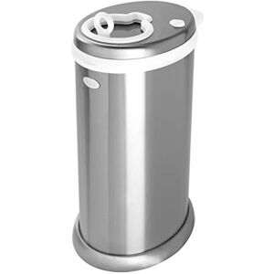 Ubbi Steel Diaper Pail, Odor Locking, No Special Bag Required, Award-Winning, Registry Must-Have, Silver Chrome Ubbi Steel Diaper Pail, Odor Locking, No Special Bag Required, Award-Winning, Registry Must-Have, Silver Chrome