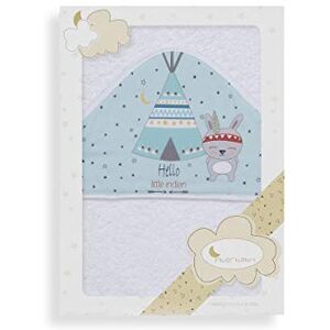 INTERBABY Osuška froté TEEPEE - weiß-grün - Baby Handtuch INTERBABY Osuška froté TEEPEE - weiß-grün - Baby Handtuch