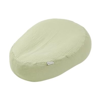 MEYCO Relaxbezug für Stillkissen One Size Musselin Soft Olive 100% Baumwolle Musselin Pre-washed Oeko Tex zertifiziert verwandelt Stillkissen zu Babynest atmungsaktiv & weich MEYCO Relaxbezug für Stillkissen One Size Musselin Soft Olive 100% Baumwolle Musselin Pre-washed Oeko Tex zertifiziert verwandelt Stillkissen zu Babynest atmungsaktiv & weich