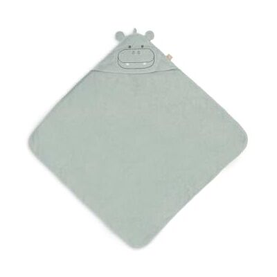 Jollein Kapuzenhandtuch Baby 75x75 cm 100% Baumwolle Frottee Weich & Saugfähig Hippo Happy Misty Green Jollein Kapuzenhandtuch Baby 75x75 cm 100% Baumwolle Frottee Weich & Saugfähig Hippo Happy Misty Green