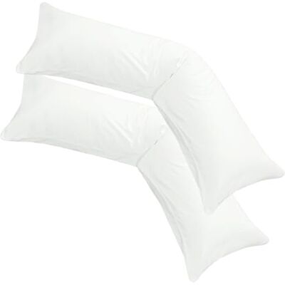 Moon 2er Pack Seitenschläferkissen Bezug Jersey Kissenbezug weiß 40x145 Moon 2er Pack Seitenschläferkissen Bezug Jersey Kissenbezug weiß 40x145