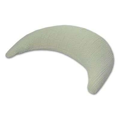 Theraline Musselinmond 140x27cm Farbe Salbei Stillkissen Bezug aus 100 % Baumwolle (Musselin) Atmungsaktiv Bezug abnehmbar Theraline Musselinmond 140x27cm Farbe Salbei Stillkissen Bezug aus 100 % Baumwolle (Musselin) Atmungsaktiv Bezug abnehmbar