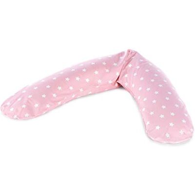 Theraline Bezug für das Komfort Stillkissen 180 x 34 cm Big Stars rosa Theraline Bezug für das Komfort Stillkissen 180 x 34 cm Big Stars rosa