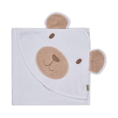 Sterntaler Kapuzenbadetuch Bär BO, Baby-Badetuch mit Kapuze, saugfähige Baumwolle, süße 3D-Ohren, weich und pflegeleicht, 100×100×0,5 cm, weiß Sterntaler Kapuzenbadetuch Bär BO, Baby-Badetuch mit Kapuze, saugfähige Baumwolle, süße 3D-Ohren, weich und pflegeleicht, 100×100×0,5 cm, weiß