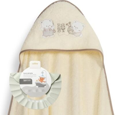 Interbaby Baby-Badecape + verstellbare Kappe, Verspieltes Baby Interbaby Baby-Badecape + verstellbare Kappe, Verspieltes Baby