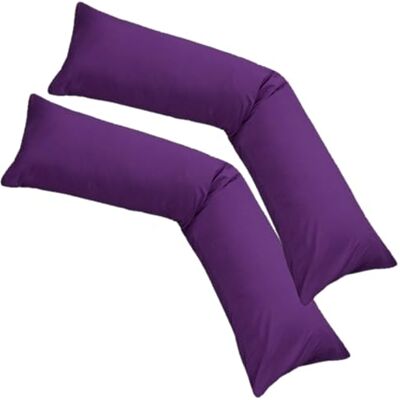 Moon 2er Pack Seitenschläferkissen Bezug Jersey 100% Baumwolle Kissenbezug Stillkissen (2er Pack 40x200, lila) Moon 2er Pack Seitenschläferkissen Bezug Jersey 100% Baumwolle Kissenbezug Stillkissen (2er Pack 40x200, lila)