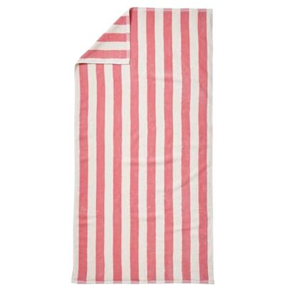 Vertbaudet Gestreiftes Badetuch TRANSAT, mit recycelter Baumwolle, gestreift, Rosa, 70 x 140 cm Vertbaudet Gestreiftes Badetuch TRANSAT, mit recycelter Baumwolle, gestreift, Rosa, 70 x 140 cm