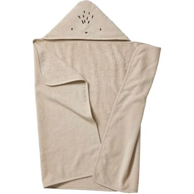 Vertbaudet Baby & Kinder Kapuzenbadetuch mit Recycling-Baumwollesandfarben85X130 Vertbaudet Baby & Kinder Kapuzenbadetuch mit Recycling-Baumwollesandfarben85X130