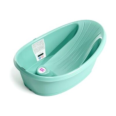 OKBABY Onda Baby-Badewanne Rutschsichere Basis, mit eingebautem digitalen Flüssigkristall-Thermometer Rückenstütze für zusätzlichen Komfort Passt in die Badewanne oder die ebenerdige Türkis OKBABY Onda Baby-Badewanne Rutschsichere Basis, mit eingebautem digitalen Flüssigkristall-Thermometer Rückenstütze für zusätzlichen Komfort Passt in die Badewanne oder die ebenerdige Türkis