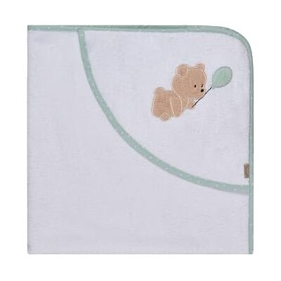 Sterntaler Kapuzenbadetuch Bär Bo, Baby-Badetuch mit Kapuze, saugfähige Baumwolle, süße Applikation, weich und pflegeleicht, 80×80×0,5 cm, weiß Sterntaler Kapuzenbadetuch Bär Bo, Baby-Badetuch mit Kapuze, saugfähige Baumwolle, süße Applikation, weich und pflegeleicht, 80×80×0,5 cm, weiß
