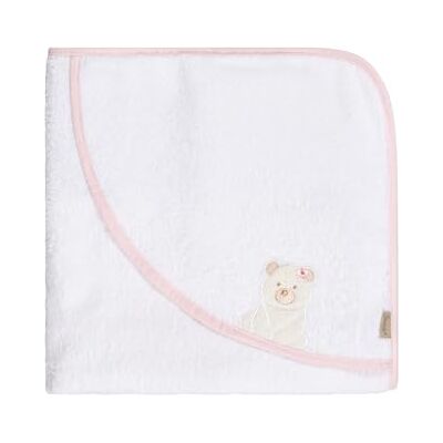 Sterntaler Kapuzenbadetuch Bär Betty, Baby-Badetuch mit Kapuze, saugfähige Baumwolle, süße Applikation, weich und pflegeleicht, 80×80×0,5 cm, weiß Sterntaler Kapuzenbadetuch Bär Betty, Baby-Badetuch mit Kapuze, saugfähige Baumwolle, süße Applikation, weich und pflegeleicht, 80×80×0,5 cm, weiß