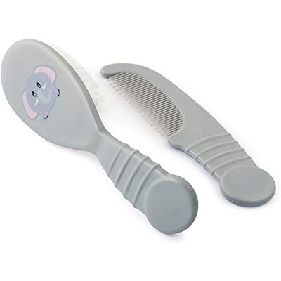 Lulabi Packung mit Bürste und Kamm Elefant, Polypropylen, 2 Stück, Standard, Medium, 80 Stück Lulabi Packung mit Bürste und Kamm Elefant, Polypropylen, 2 Stück, Standard, Medium, 80 Stück