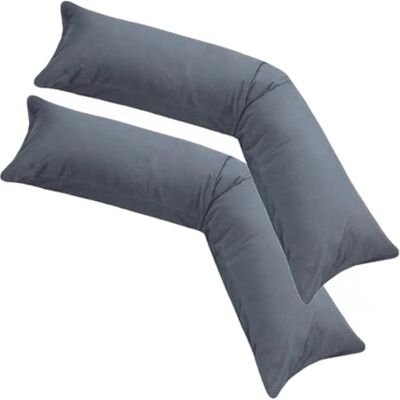 Moon 2er Pack Seitenschläferkissen Bezug Jersey Kissenbezug anthrazit 40x145 Moon 2er Pack Seitenschläferkissen Bezug Jersey Kissenbezug anthrazit 40x145