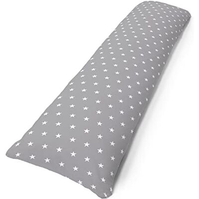Amilian Seitenschläferkissen inkl. Füllung und Bezug: 150cm x 40cm, Stillkissen, Schwangerschaftskissen, Lagerungskissen Baby und Erwachsene, Pregnancy Pillow: Sternchen Grau Amilian Seitenschläferkissen inkl. Füllung und Bezug: 150cm x 40cm, Stillkissen, Schwangerschaftskissen, Lagerungskissen Baby und Erwachsene, Pregnancy Pillow: Sternchen Grau
