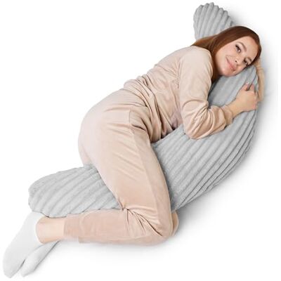 Amilian Stillkissen XXL 170 cm Schwangerschaftskissen; Seitenschläferkissen, Pregnancy Pillow mit abnehmbarem Bezug, Lagerungskissen für Seitenlage, Schlaf; Stillkissen Nachtnebel Amilian Stillkissen XXL 170 cm Schwangerschaftskissen; Seitenschläferkissen, Pregnancy Pillow mit abnehmbarem Bezug, Lagerungskissen für Seitenlage, Schlaf; Stillkissen Nachtnebel