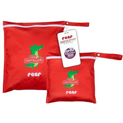 Reer myswimbuddy Wetbag Set mit 2 Größen Nassbeutel für Kinder und Erwachsene Wasserdichtes Material Perfekter Badebeutel fürs Schwimmbad oder den Strand Wasserabweisend und Auslaufsicher Reer myswimbuddy Wetbag Set mit 2 Größen Nassbeutel für Kinder und Erwachsene Wasserdichtes Material Perfekter Badebeutel fürs Schwimmbad oder den Strand Wasserabweisend und Auslaufsicher