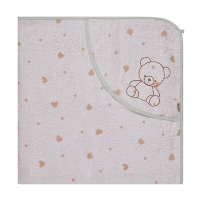 Sterntaler Kapuzenbadetuch Bär Bo, Baby-Badetuch mit Kapuze, saugfähige Baumwolle, Punkte-Applikation, süße Stickerei, weich und pflegeleicht, 100×100×0,5 cm, weiß Sterntaler Kapuzenbadetuch Bär Bo, Baby-Badetuch mit Kapuze, saugfähige Baumwolle, Punkte-Applikation, süße Stickerei, weich und pflegeleicht, 100×100×0,5 cm, weiß