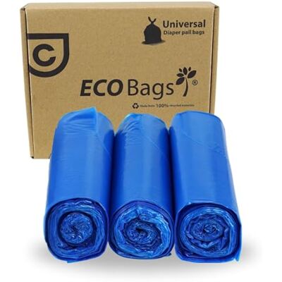DIAPER CHAMP ECO Bags 100L – Extra große Windeleimer-Beutel aus 100% recyceltem Kunststoff – Für Classic Large & ONE Maxi – 30 Beutel DIAPER CHAMP ECO Bags 100L – Extra große Windeleimer-Beutel aus 100% recyceltem Kunststoff – Für Classic Large & ONE Maxi – 30 Beutel