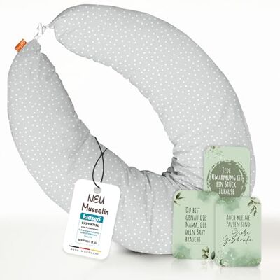 joyfill Stillkissen I Von Hebammen Getestet I XXL Schwangerschaftskissen & Seitenschläferkissen I Lagerungskissen Baby & Schlafkissen für Schwangere I Flüsterleise Füllung (Ben Grau Punkte, 170 cm) joyfill Stillkissen I Von Hebammen Getestet I XXL Schwangerschaftskissen & Seitenschläferkissen I Lagerungskissen Baby & Schlafkissen für Schwangere I Flüsterleise Füllung (Ben Grau Punkte, 170 cm)