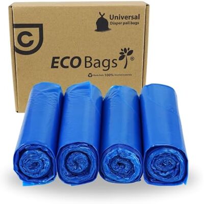 DIAPER CHAMP ECO Bags 40L Müllbeutel für Windeleimer 40 Stück Passend für Classic Regular & ONE Standard, aus 100% recyceltem Kunststoff, geruchsarm DIAPER CHAMP ECO Bags 40L Müllbeutel für Windeleimer 40 Stück Passend für Classic Regular & ONE Standard, aus 100% recyceltem Kunststoff, geruchsarm