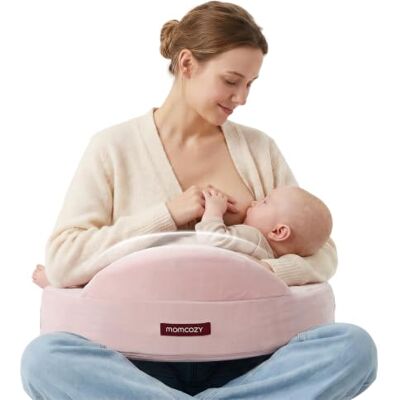 Momcozy Memory-Schaum Stillkissen mit Sicherheitsumrandung, Rosé-Rosa Ergonomisches Still- und Lagerungskissen, verstellbarem Gurt & abnehmbarem Baumwollbezug Momcozy Memory-Schaum Stillkissen mit Sicherheitsumrandung, Rosé-Rosa Ergonomisches Still- und Lagerungskissen, verstellbarem Gurt & abnehmbarem Baumwollbezug