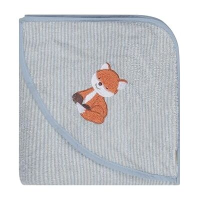 Sterntaler Kapuzenbadetuch Fuchs Filou 100x100 cm – Babyhandtuch mit Kapuze aus 100% Baumwolle, saugfähig & weich – Kinder Badetuch mit dezenten Streifen und süßer Applikation – Unisex graublau Sterntaler Kapuzenbadetuch Fuchs Filou 100x100 cm – Babyhandtuch mit Kapuze aus 100% Baumwolle, saugfähig & weich – Kinder Badetuch mit dezenten Streifen und süßer Applikation – Unisex graublau
