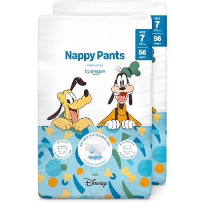 Amazon Disney Windelhöschen, Größe 7 (17+ kg), 112 Stück (2 x 56 Stück) Amazon Disney Windelhöschen, Größe 7 (17+ kg), 112 Stück (2 x 56 Stück)