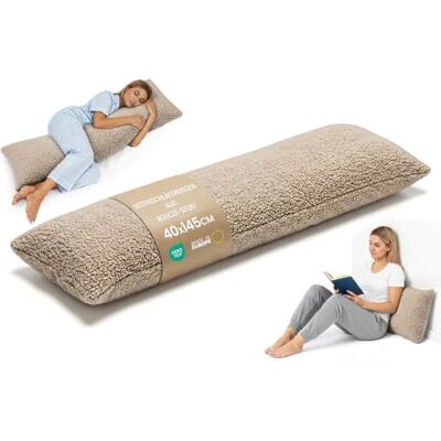 Totsy Baby Seitenschläferkissen 40x145 cm aus Bouclé mit Bezug – Stillkissen Schwangerschaftskissen Body Pillow Lagerungskissen Schlafkissen langes Kissen für Seitenschläfer – Öko-Tex Totsy Baby Seitenschläferkissen 40x145 cm aus Bouclé mit Bezug – Stillkissen Schwangerschaftskissen Body Pillow Lagerungskissen Schlafkissen langes Kissen für Seitenschläfer – Öko-Tex