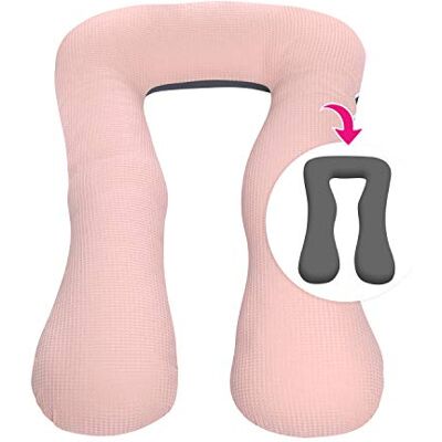 Amilian Schwangerschaftskissen zum Schlafen Lagerungskissen Seitenschläferkissen Ink.Bezug Erwachsene Baby Bed universell groß TYP A Pregnancy Pillow bodypillow Rosa Anthrazit Amilian Schwangerschaftskissen zum Schlafen Lagerungskissen Seitenschläferkissen Ink.Bezug Erwachsene Baby Bed universell groß TYP A Pregnancy Pillow bodypillow Rosa Anthrazit