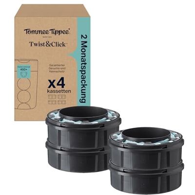 Tommee Tippee Twist and Click Windelbehälter Nachfüllset - Packung zu 4 Tommee Tippee Twist and Click Windelbehälter Nachfüllset - Packung zu 4