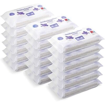 Amazon Sensitive Babyfeuchttücher 1008 Tücher, unparfümiert, 18 Packungen à 56 Stück Amazon Sensitive Babyfeuchttücher 1008 Tücher, unparfümiert, 18 Packungen à 56 Stück