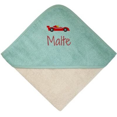 Wolimbo Kapuzenhandtuch personalisiert mit Namen und Motiv Greige eisblau 140x140cm für Kinder Kinderhandtuch Badetuch Wolimbo Kapuzenhandtuch personalisiert mit Namen und Motiv Greige eisblau 140x140cm für Kinder Kinderhandtuch Badetuch