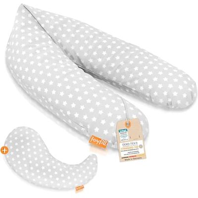 joyfill ® Stillkissen Mikroperlen 190cm inkl. Nachfüllkissen I Schwangerschaftskissen Made in Germany I Ideal zum Schlafen & Stillen Dank & Bequemer Füllung I Stillkissen XXL joyfill ® Stillkissen Mikroperlen 190cm inkl. Nachfüllkissen I Schwangerschaftskissen Made in Germany I Ideal zum Schlafen & Stillen Dank & Bequemer Füllung I Stillkissen XXL