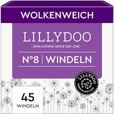 LILLYDOO hautfreundliche Windeln, Halbmonatsbox, Größe 8 (17+ kg), 45 Stück LILLYDOO hautfreundliche Windeln, Halbmonatsbox, Größe 8 (17+ kg), 45 Stück